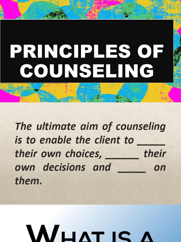 Basic Principles of Counseling Guide | PDF | Attitude (Psychology ...