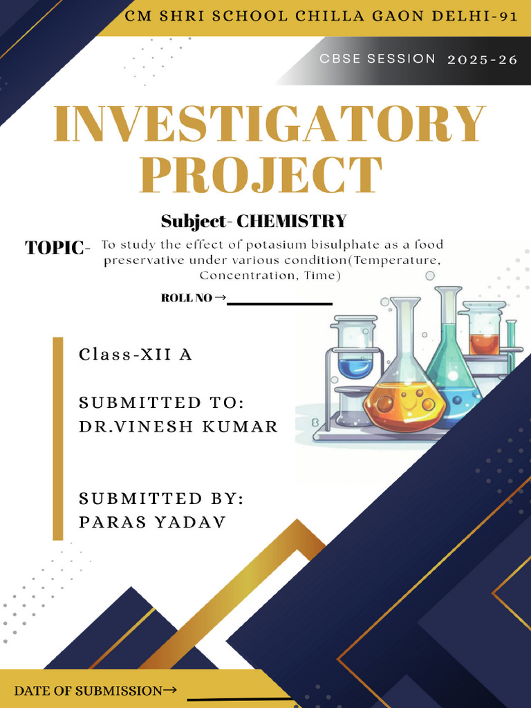 Yellow and Pink Doodle Science Project Cover A4 Document | PDF | Food ...