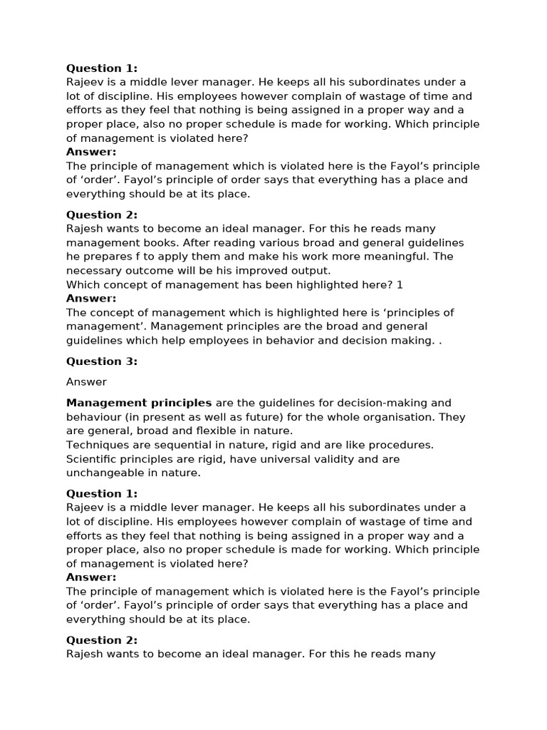 Prinicple of Mgt Case Stdues q and Answers | PDF | Strike Action ...