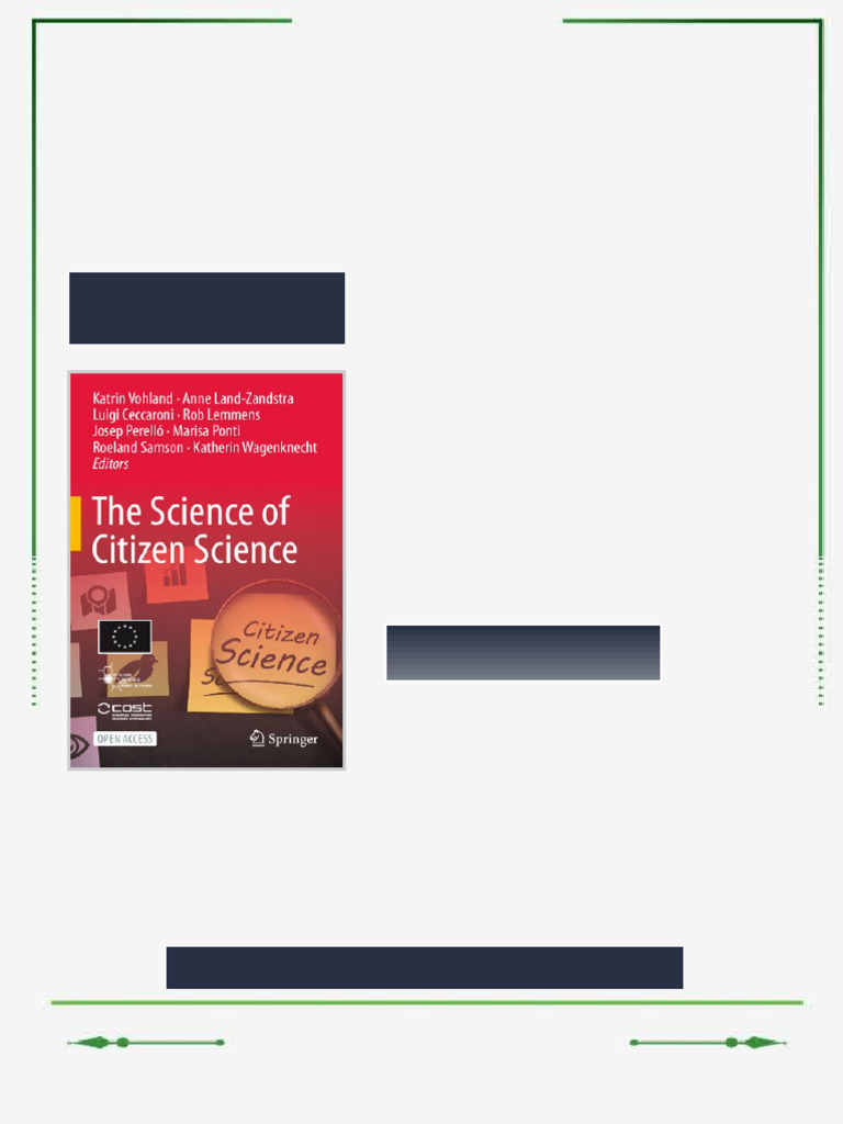 The Science of Citizen Science Katrin Vohland (Editor) eBook deluxe ...