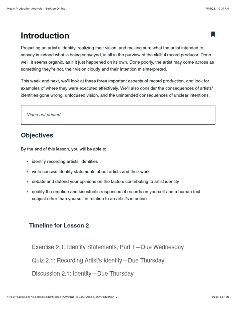 Music Production and Artist Identity | PDF