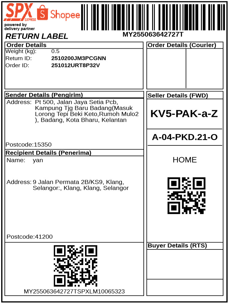 Return Label and Order Details Guide | PDF