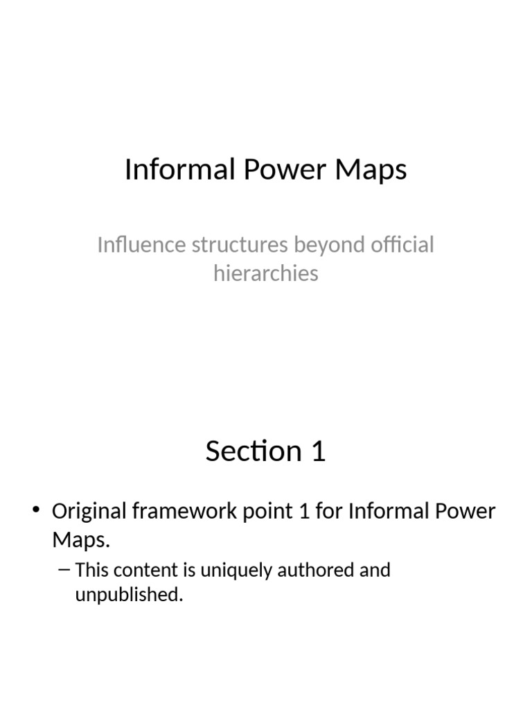 Understanding Informal Power Maps | PDF