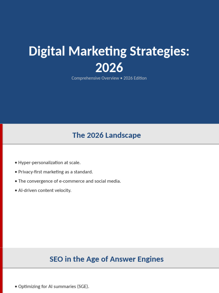 2026 Digital Marketing Trends Overview | PDF