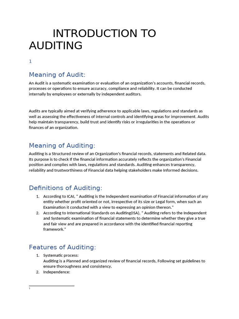 Understanding Auditing Basics | PDF | Audit | Financial Services