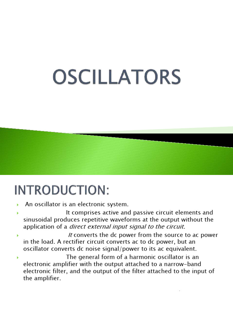 Understanding Electronic Oscillators | PDF | Electronic Oscillator ...