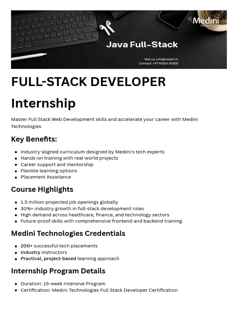 Full-stack Developer Internship (7) | PDF | Java Script | Software ...