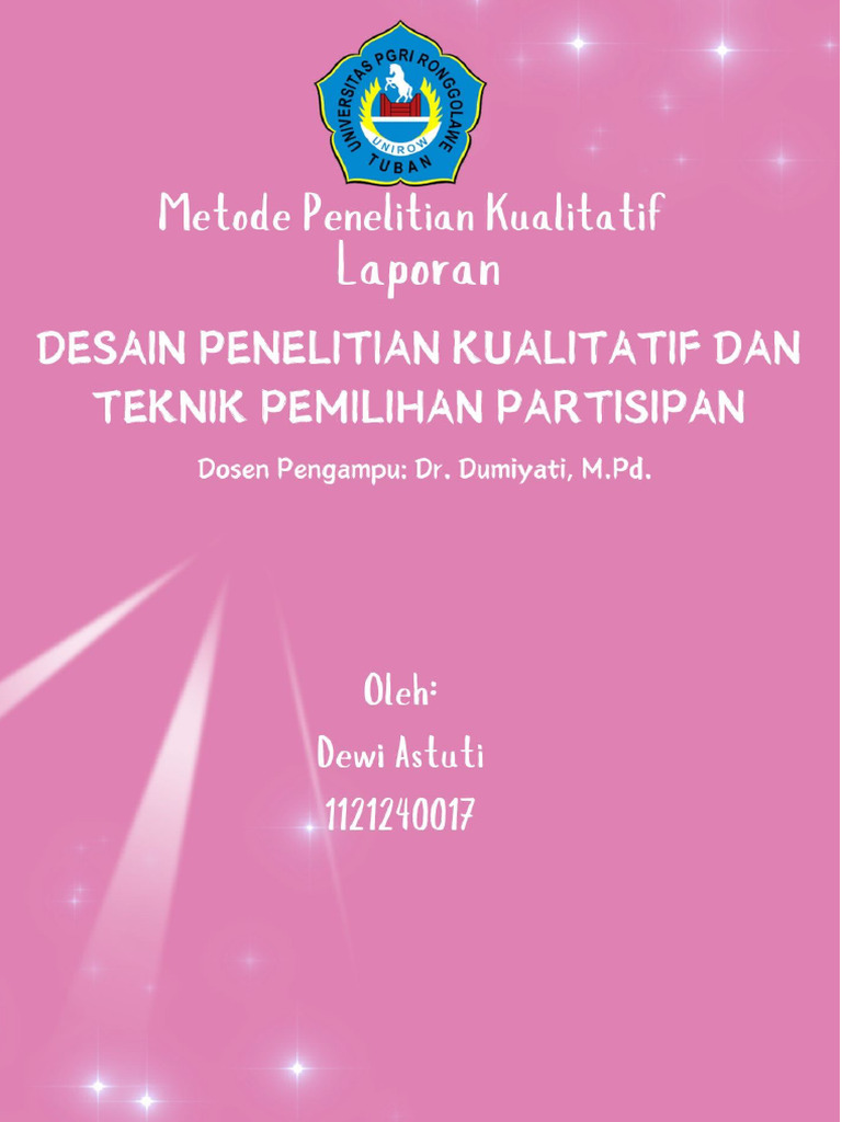 Desain Penelitian Kualitatif dan Partisipan | PDF