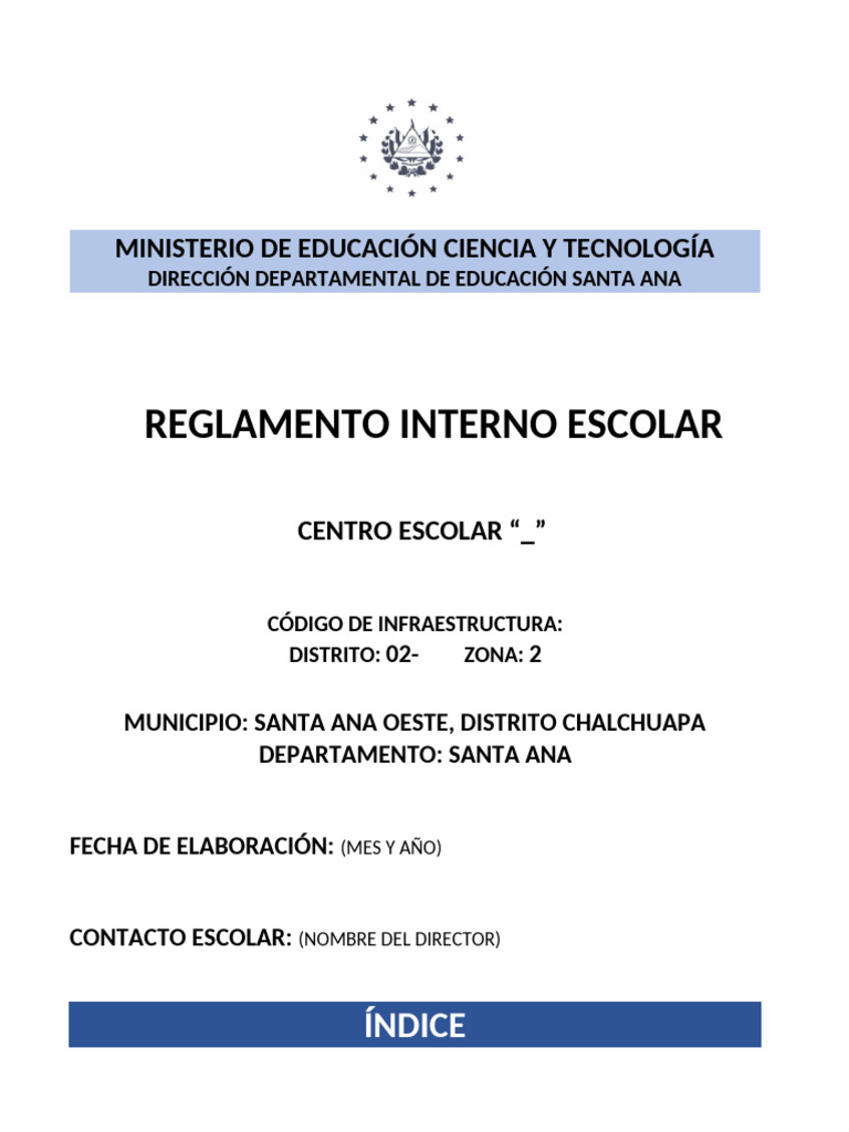 Reglamento Interno Escolar Santa Ana | PDF | Abuso infantil | Violencia