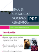 Tema 5 Sustacias Nocivas de Los Alimentos