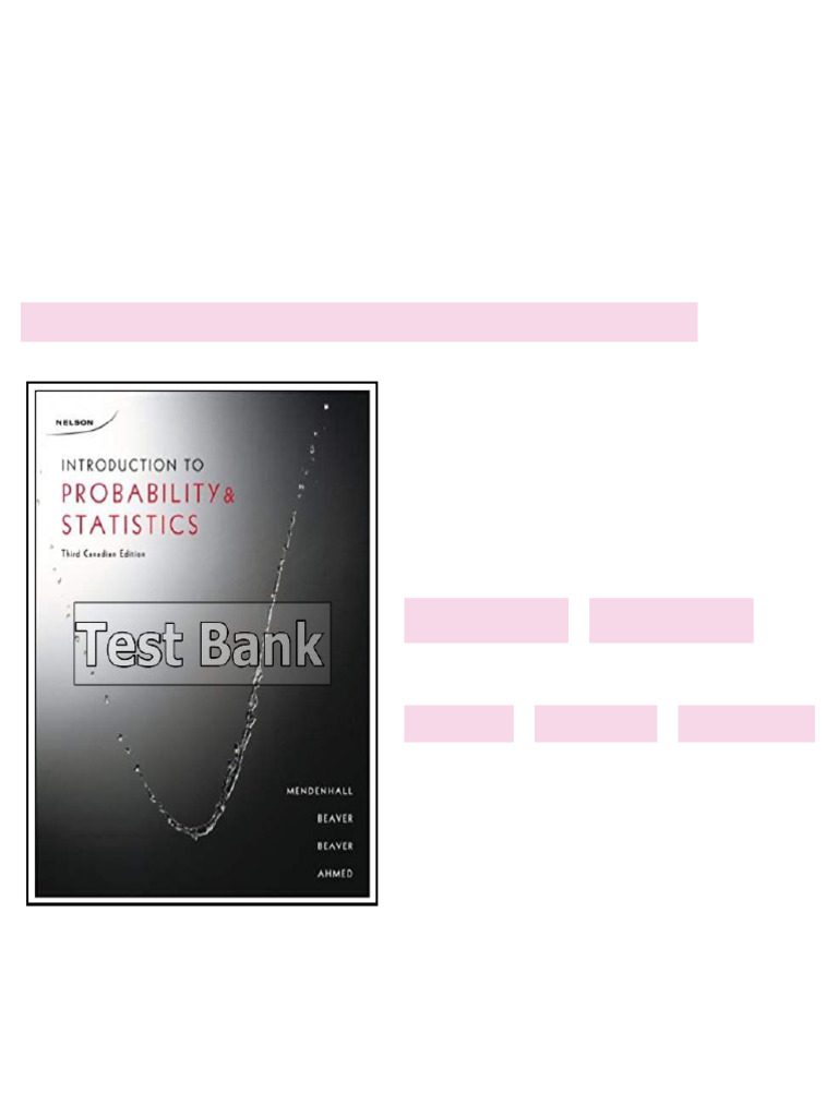Introduction to Probability and Statistics 3rd Edition Mendenhall Test ...