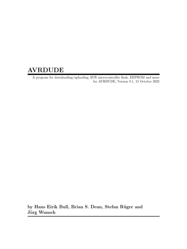 AVRDUDE: AVR Microcontroller Programmer | PDF | Computer Data ...