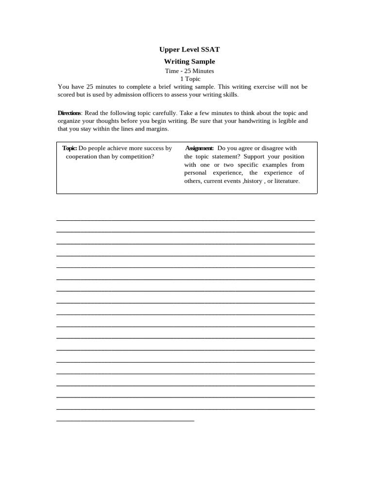 Upper Level SSAT Writing & Vocabulary Test | PDF | Moon | Earth