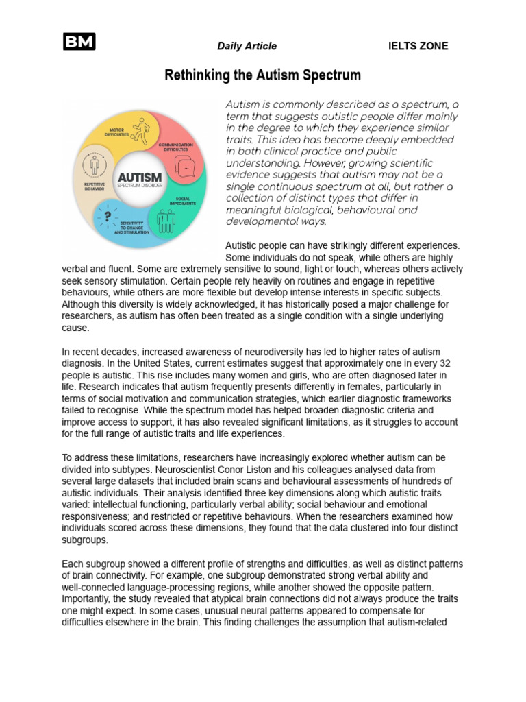 Rethinking Autism: Beyond the Spectrum | PDF | Autism | Brain