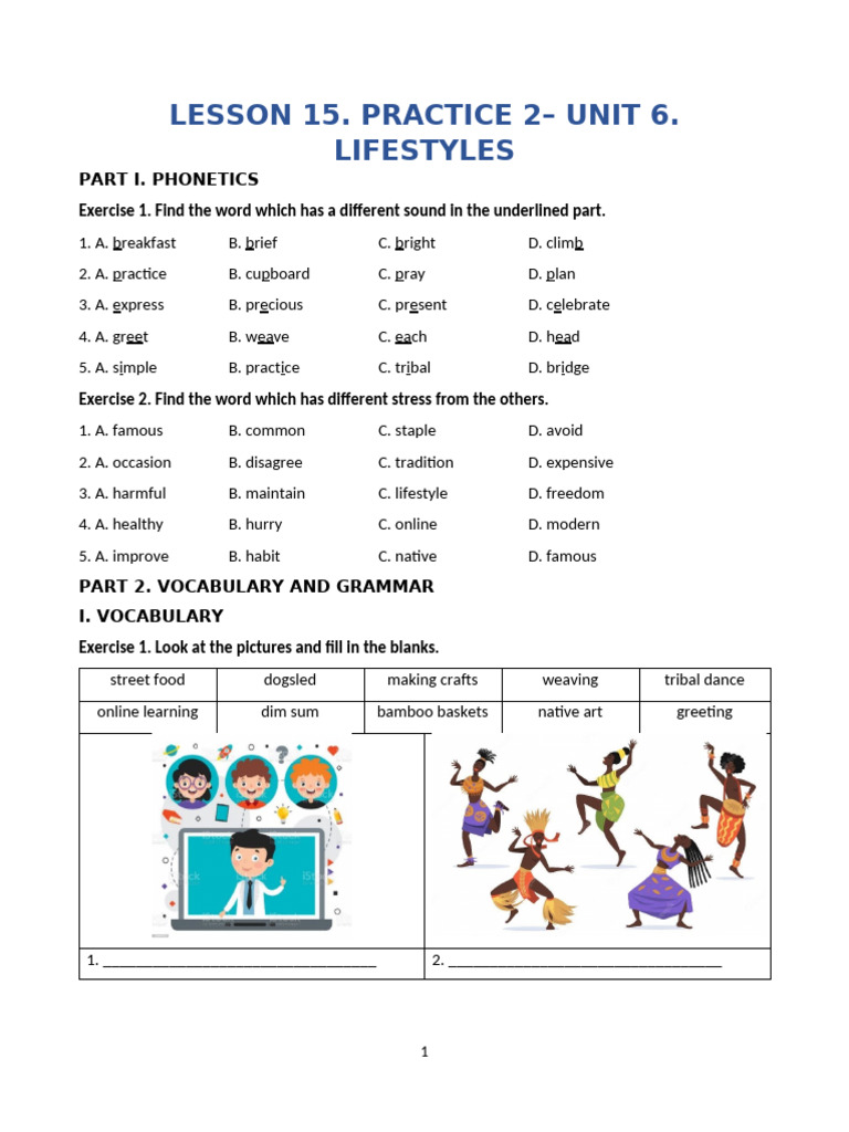 Phonetics and Grammar Practice Exercises | PDF | Educational Technology
