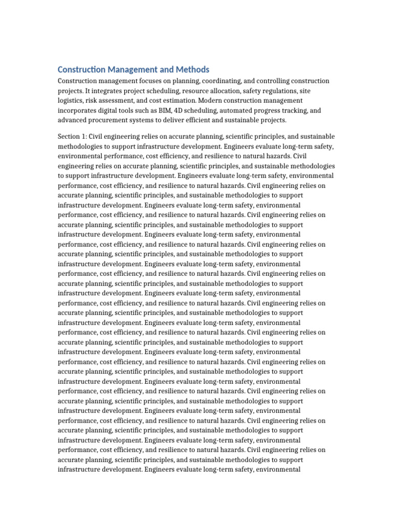 Construction Management Techniques Explained | PDF | Civil Engineering ...
