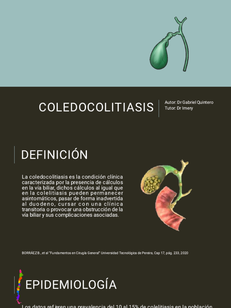 Coledocolitiasis: Diagnóstico y Tratamiento | PDF | Hígado | Sistema ...