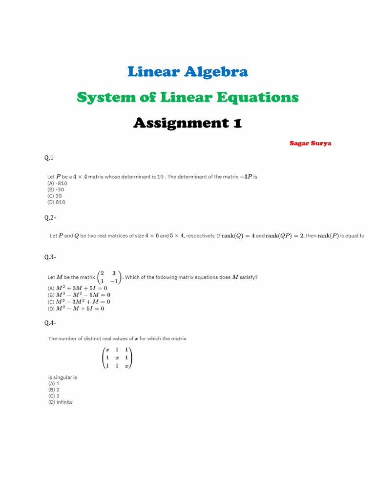 SOLE 2nd Assignment - 2024 Sagar Surya | PDF