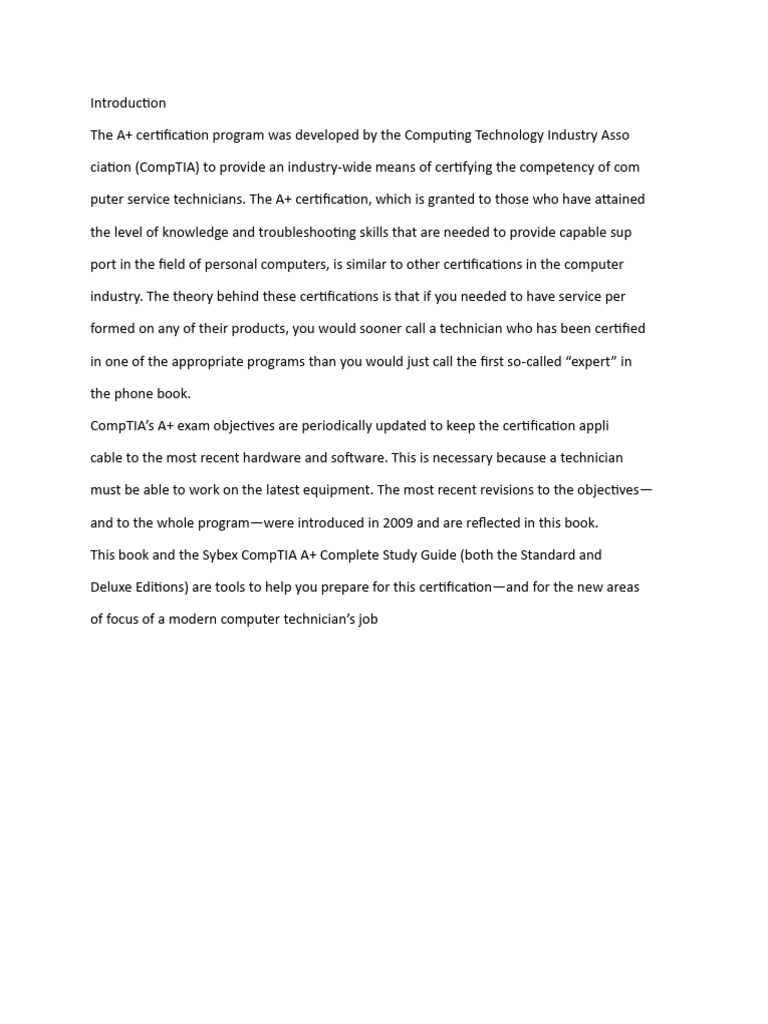 CompTIA A+ Certification Study Guide | PDF