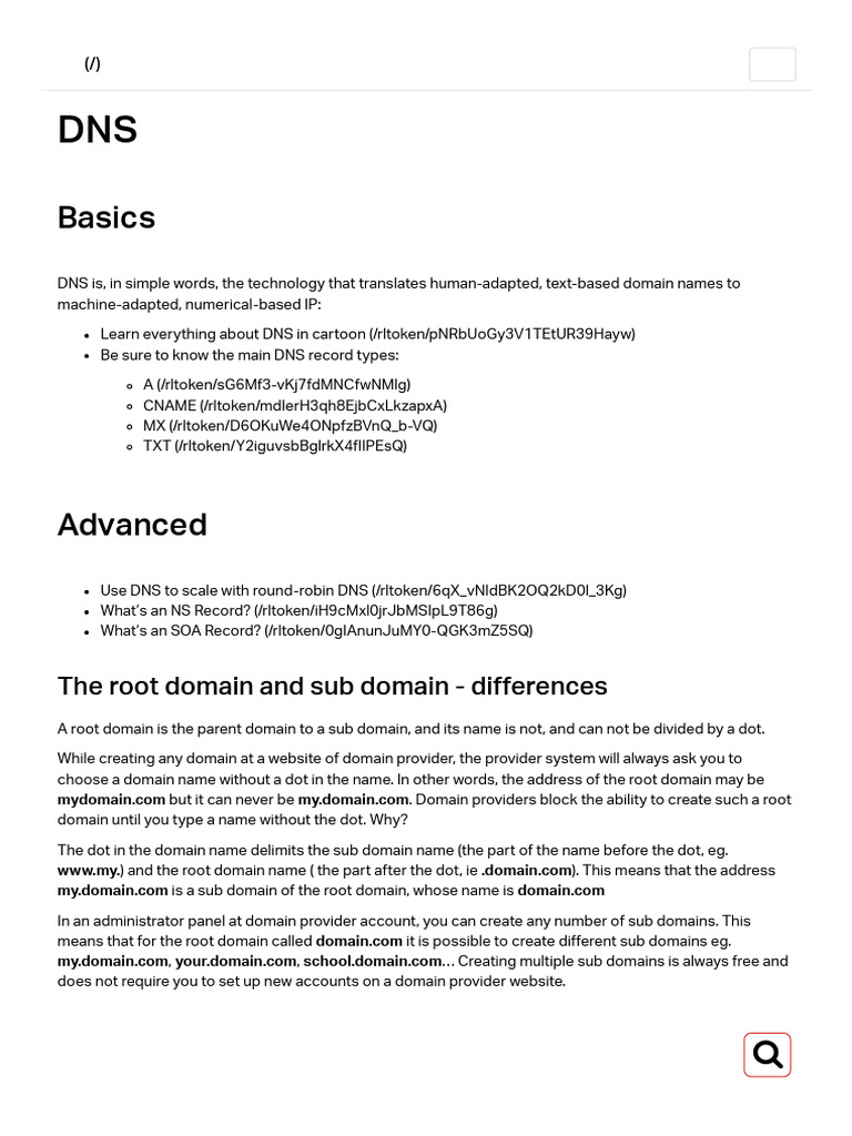 Understanding DNS and Domain Structure | PDF