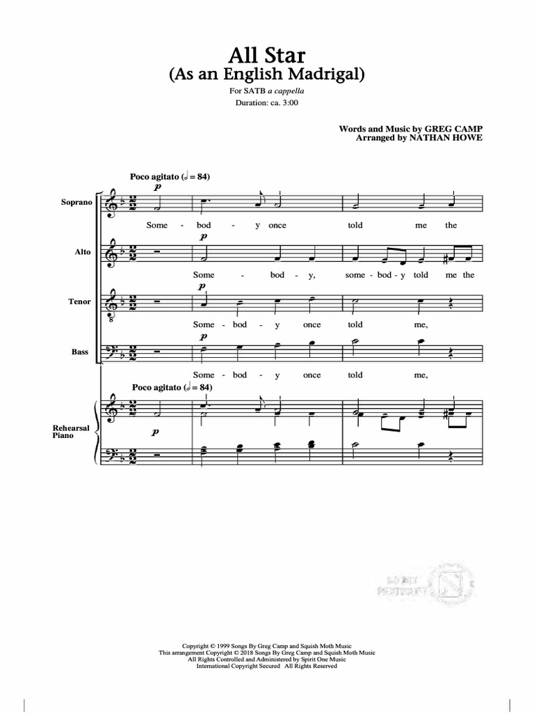 SATB Arrangement of 