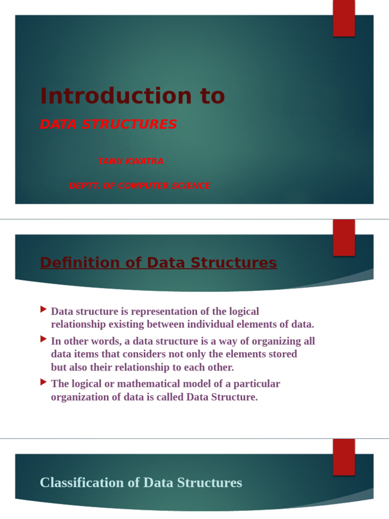 Overview of Data Structures Explained | PDF | Integer (Computer Science ...