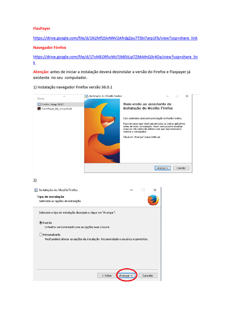 Guia de Instalação do Firefox e Flash Player | PDF