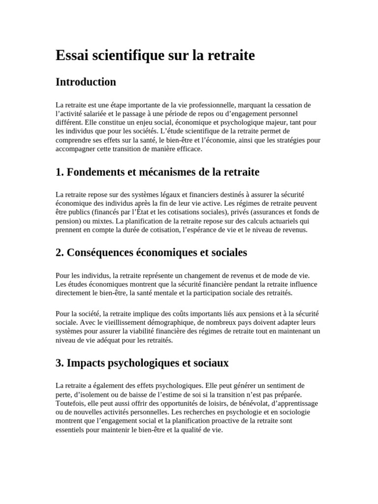 Comprendre les enjeux de la retraite | PDF | Retraite