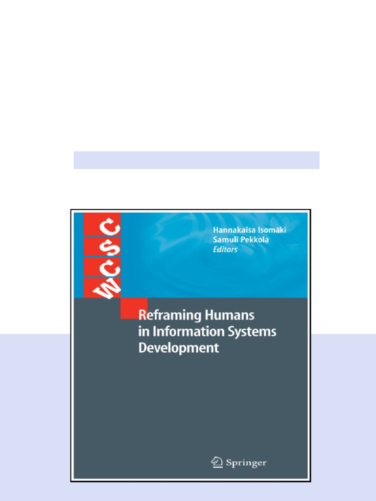 Reframing Humans In Information Systems Development 1st Edition ...