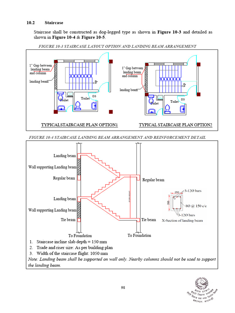 Staircase Design and Reinforcement Details | PDF | Masonry | Building ...