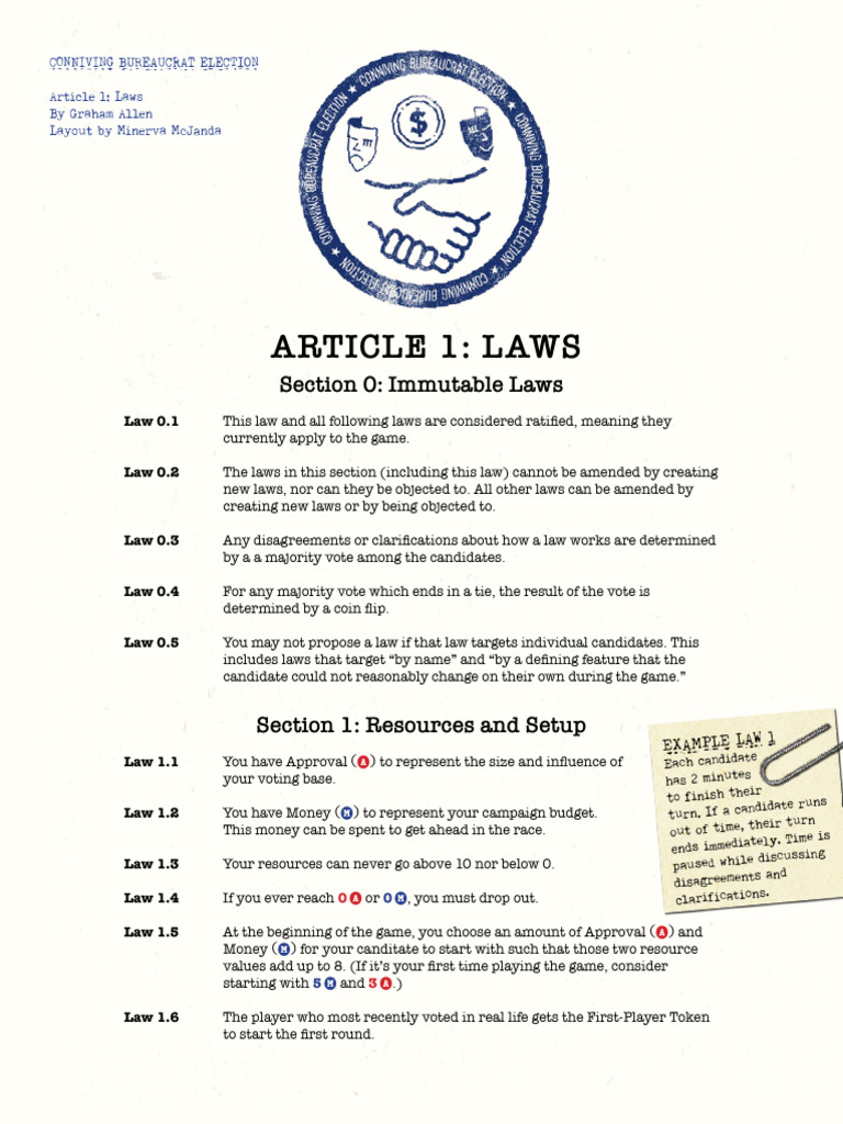 Conniving Bureaucrat Election – Article 1 2024-08-27 | PDF | Elections ...