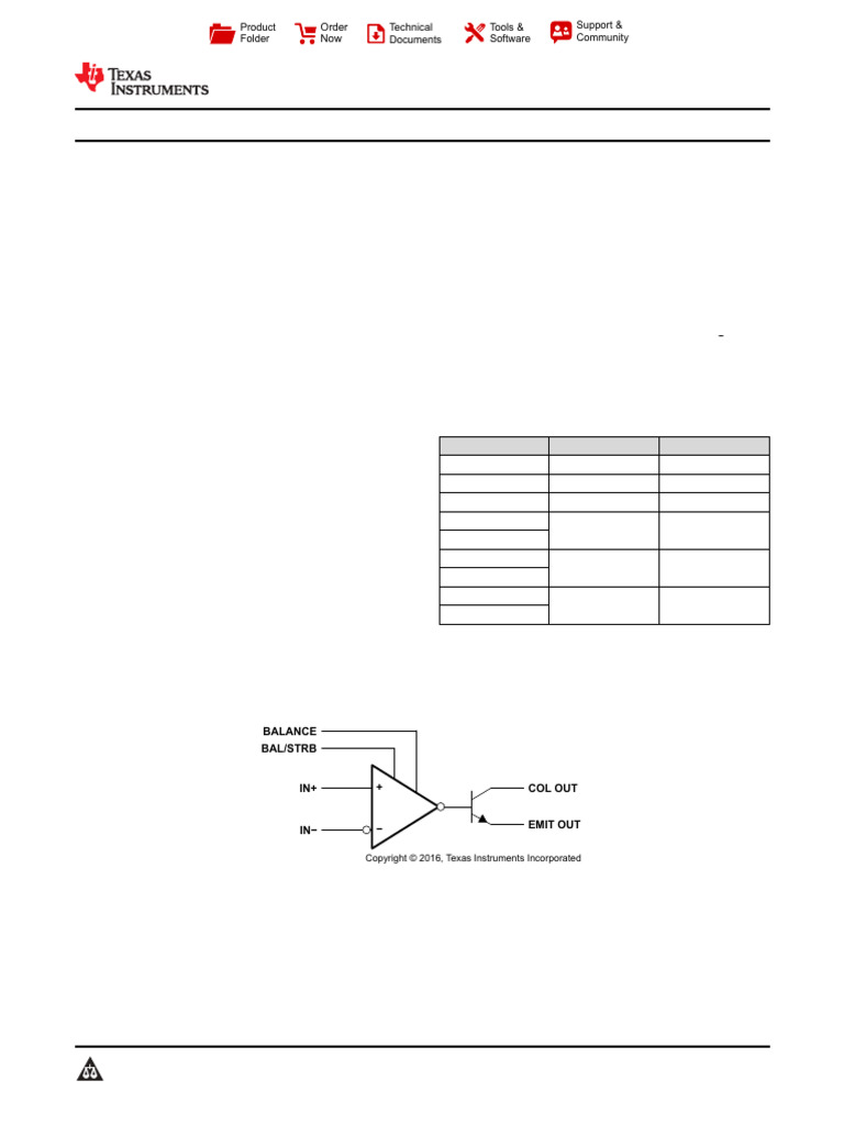 LM311 IC Voltage Comparator IC DIP 8 | PDF | Bipolar Junction ...