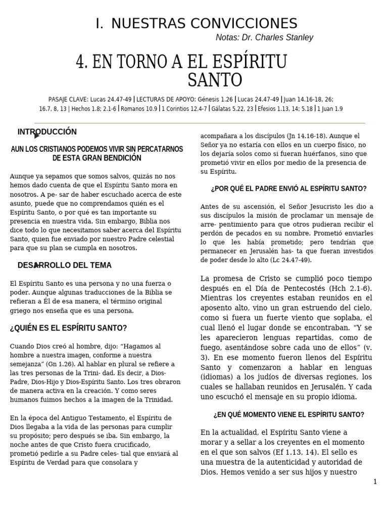 El Poder del Espíritu Santo en la Vida Cristiana | PDF | espíritu Santo ...