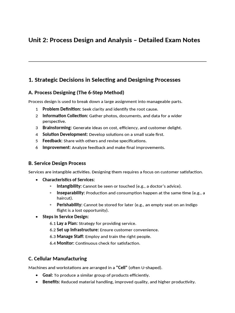 Process Design and Analysis Exam Notes | PDF | Business