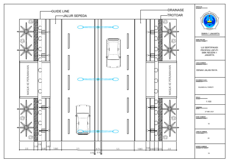 Denah Jalan Raya SMKN 1 Jakarta | PDF
