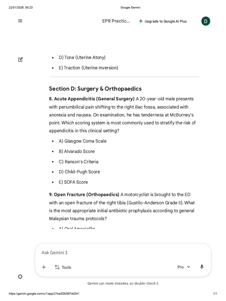 Appendicitis and Open Fracture Protocols | PDF