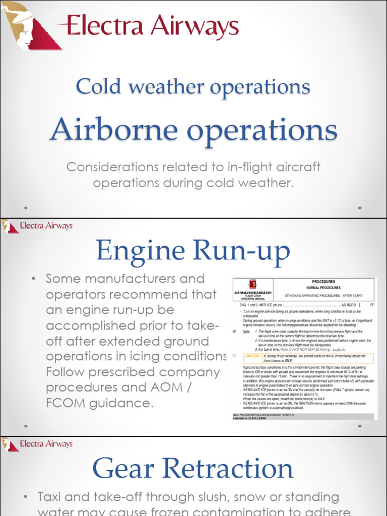 Cold Weather Flight Operations Guide | PDF | Precipitation | Snow