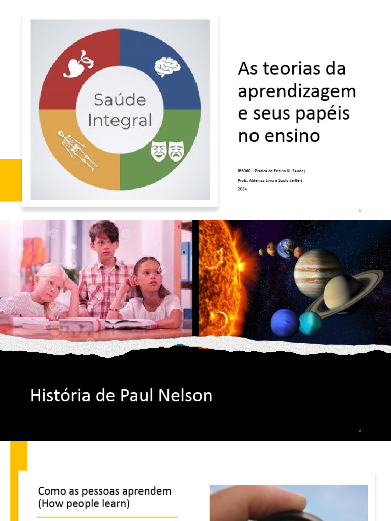 Teorias da Aprendizagem no Ensino | PDF | Aprendizado | Pedagogia