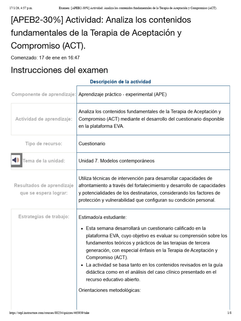 Fundamentos de la Terapia ACT | PDF | Ansiedad | Trastorno depresivo mayor