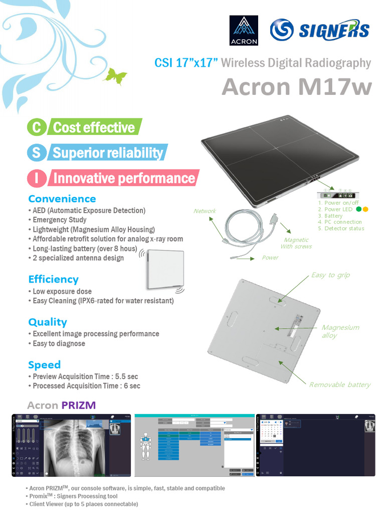 Acron M17w: Wireless Digital Radiography | PDF | Medical Specialties ...