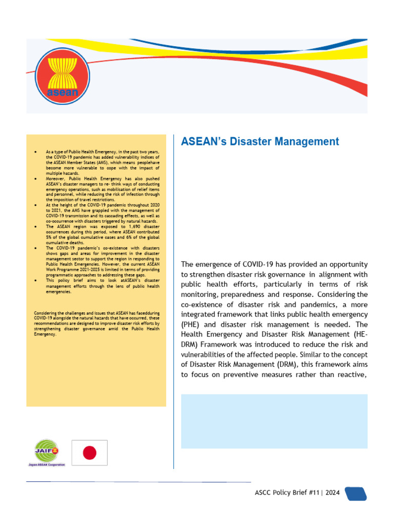 Ascc Rd Policy Brief Dm11 2024 | PDF | Emergency Management | Disaster ...
