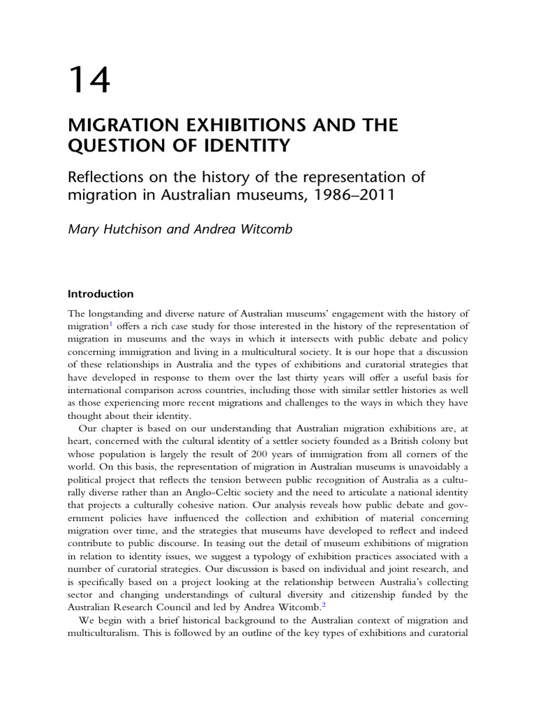Migration Exhibitions in Australia | PDF | Multiculturalism | Australia