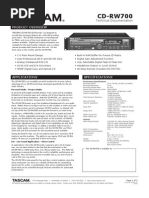 Vestax CDR-07: Vinyl to CD Recorder | PDF | Compact Disc | Disc Jockey