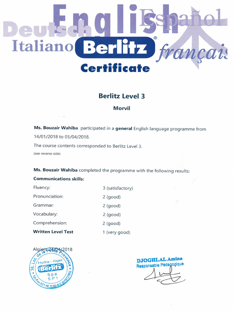 Certificate Level 3 | PDF