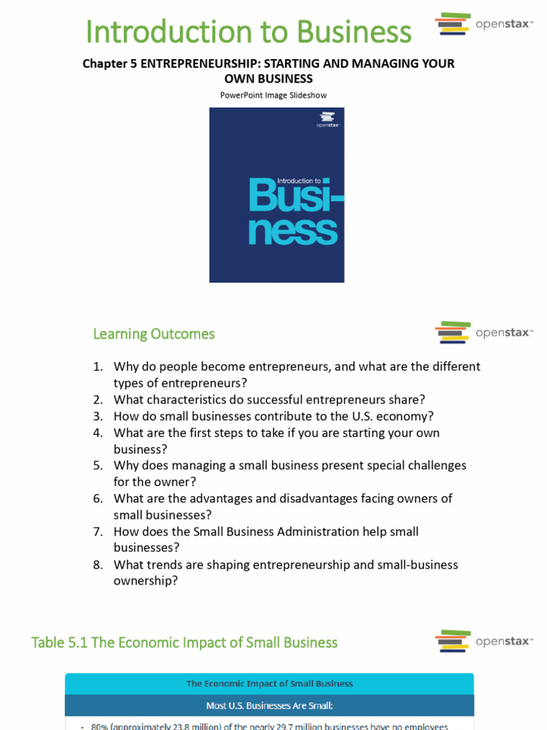 Entrepreneurship and Small Business Guide | PDF | Entrepreneurship ...