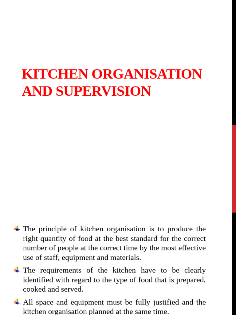 Kitchen Organization and Supervision Guide | PDF | Grilling | Cooking