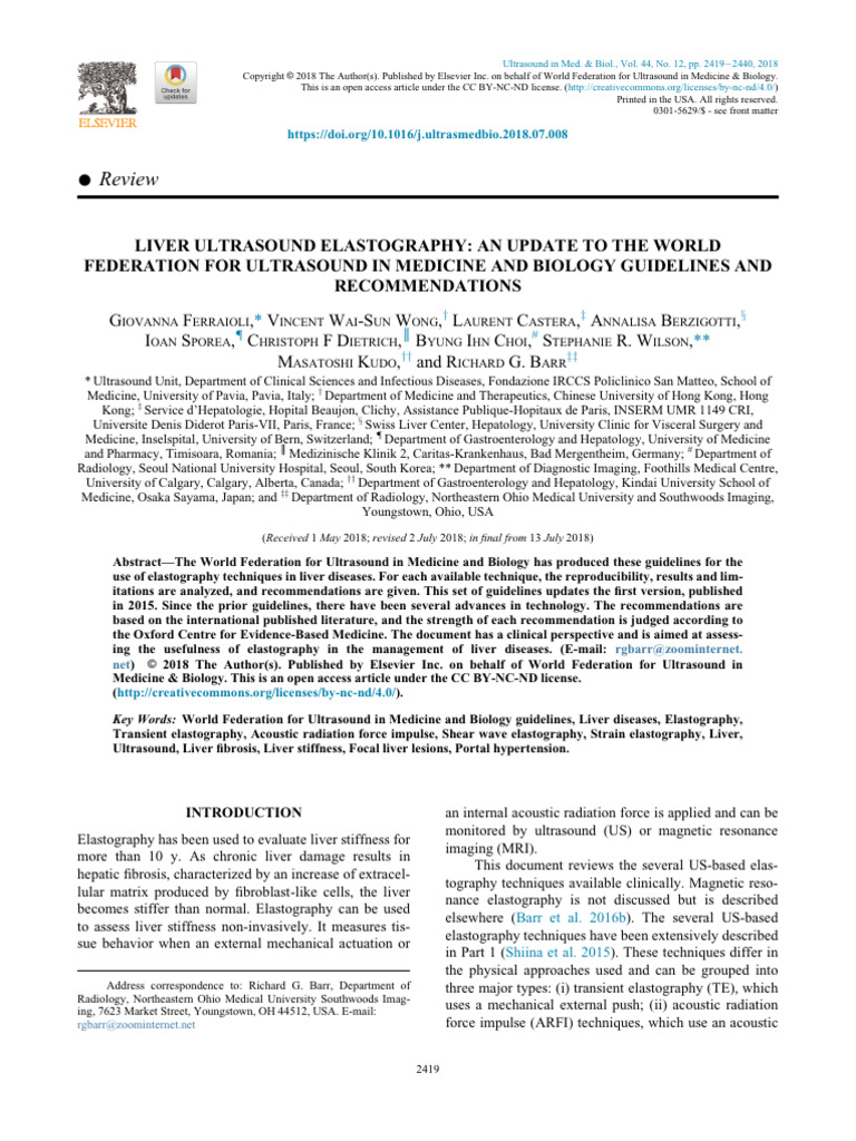 WFUMB guidelines liver 2018 | PDF | Cirrhosis | Hepatitis