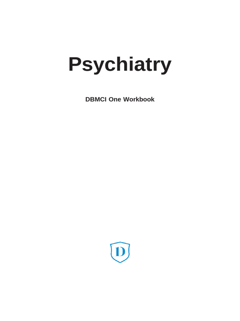 Comprehensive Psychiatry Workbook Guide | PDF | Mental Disorder ...
