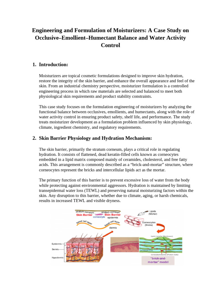 Moisturizer Formulation Engineering Guide | PDF