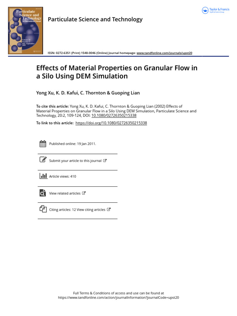 Xu Et Al. - 2002 - Effects of Material Properties on Granular Flow in a ...